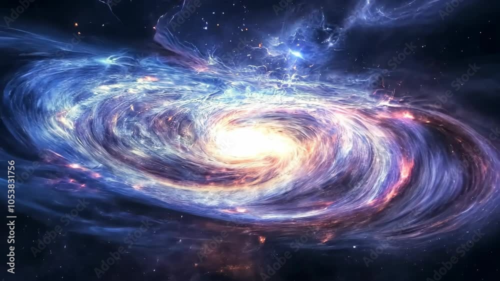A swirling galaxy in the vastness of space A swirling galaxy in the vastness of space