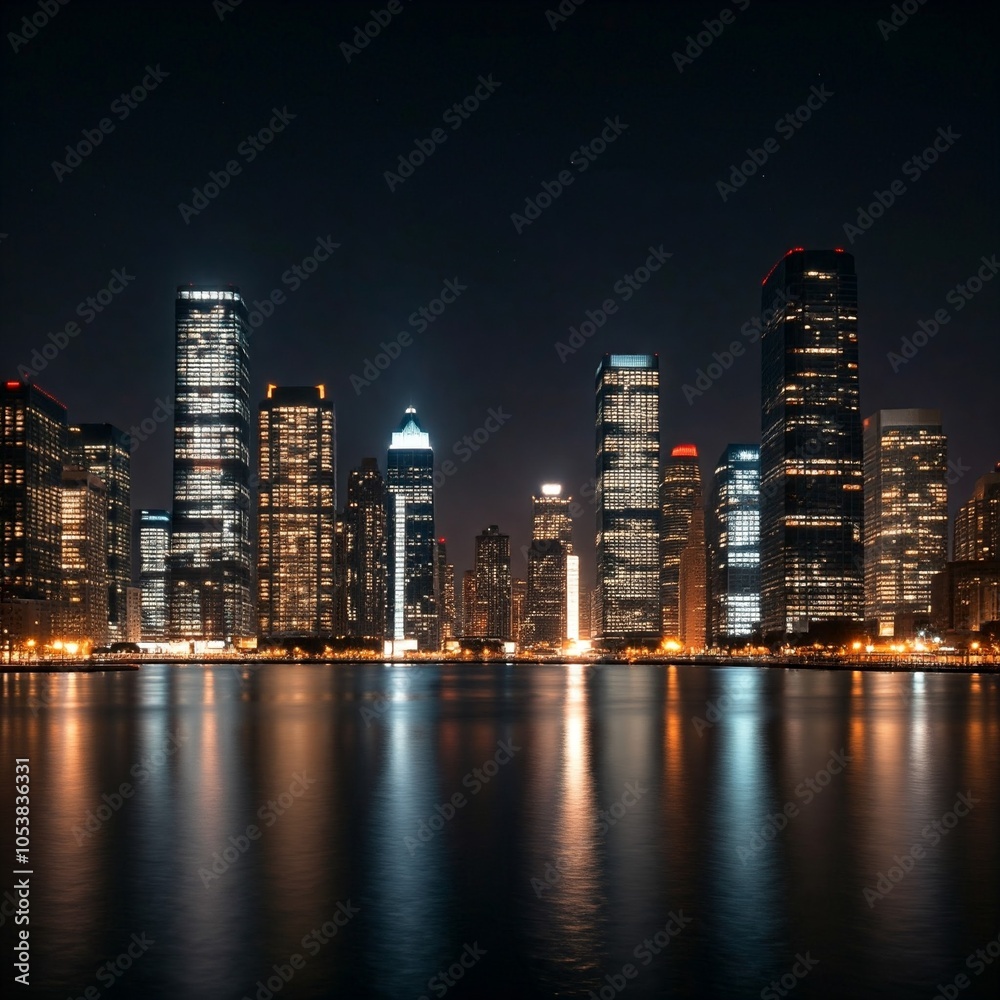 Obraz premium skyscrapers at night