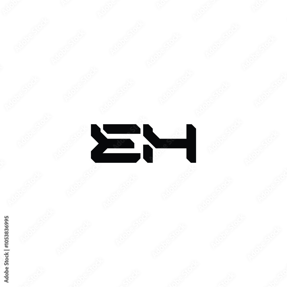 EH monogram logo design letter text name symbol monochrome logotype alphabet character simple logo EH monogram logo design letter text name symbol monochrome logotype alphabet character simple logo