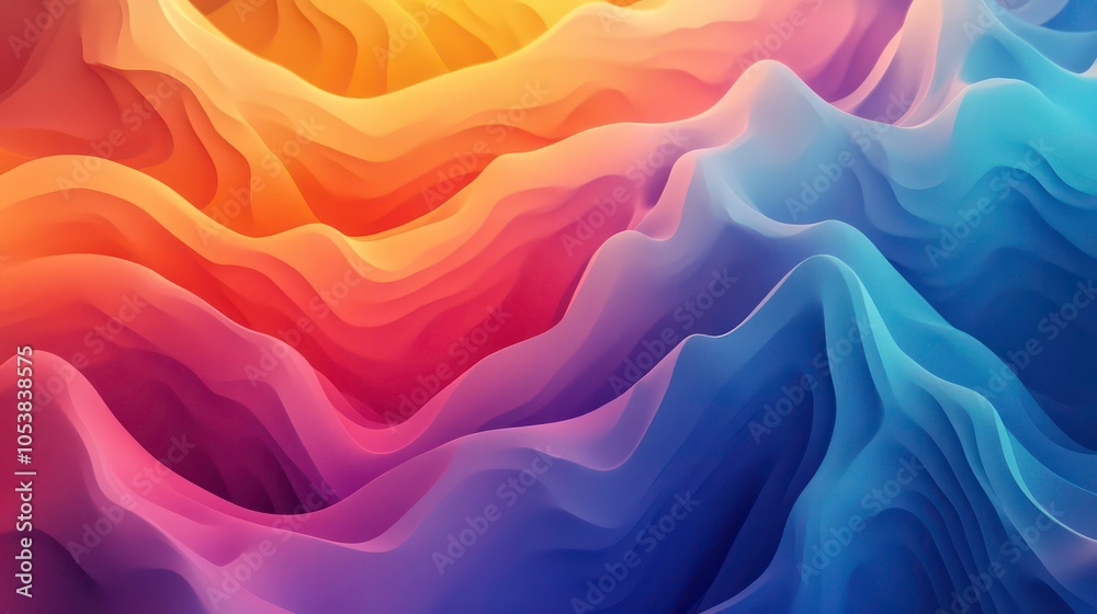 Fototapeta premium An abstract wave pattern displaying vibrant colors and smooth gradients.