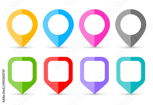 Free Download Map pin buttons set, location markers - GFXLoad