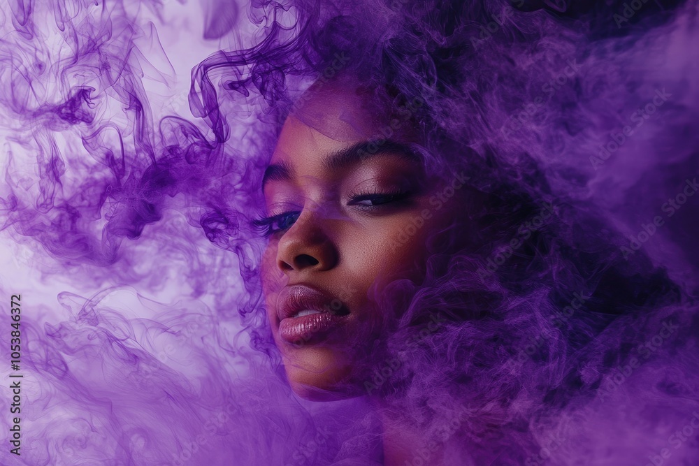 Fototapeta premium Mystical Energy Surrounding a Young Woman's Presence