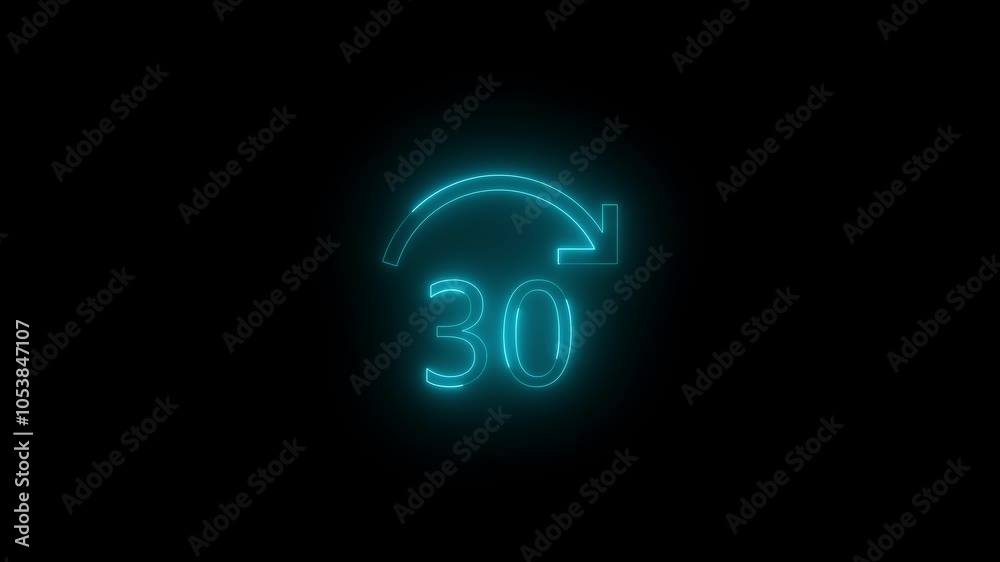 Neon skip forward icon glowing black background animation Neon skip forward icon glowing black background animation