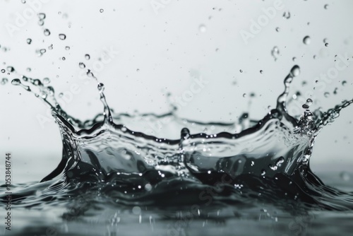 Water Splash Over white Background photo