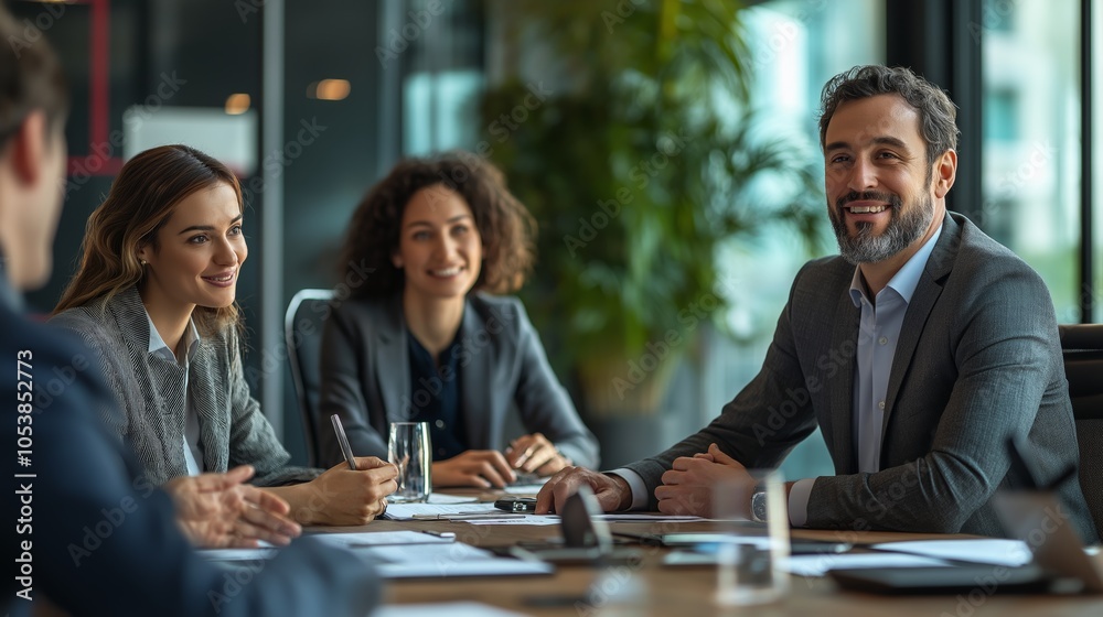 Fototapeta premium Boardroom Visionaries Convene