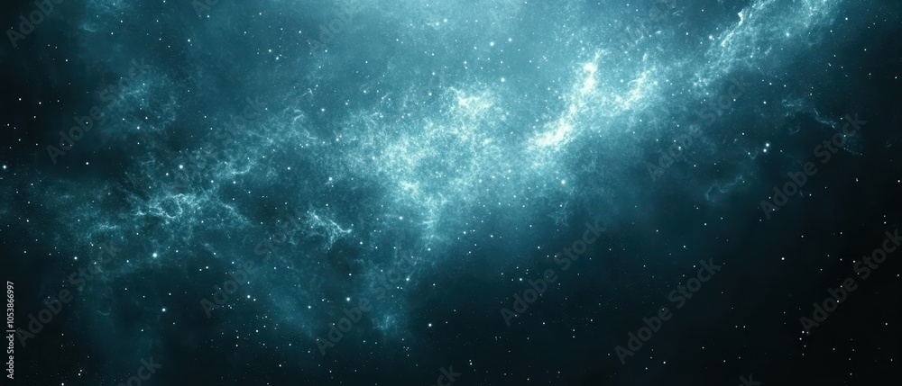 Fototapeta premium A stunning view of the cosmos with floating stars and nebulae, showcasing the beauty of deep space and the mysteries of the universe.