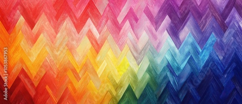 A vibrant and colorful chevron pattern showcasing a gradient of hues from red to purple. Perfect for backgrounds, print materials, and digital designs.