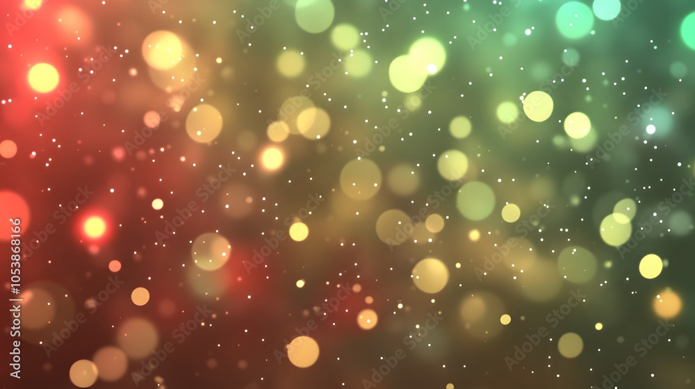 Sparkling Christmas Background with Festive Bokeh Effect Sparkling Christmas Background with Festive Bokeh Effect