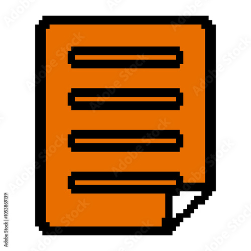 papper pixel icon. Pixel icon style. Pixel game icon