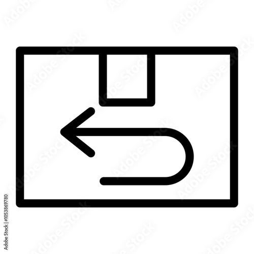 Logistics line icon, return, reverse logistics.