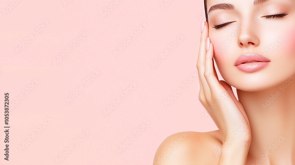 Naklejka premium Luxury Facial Rejuvenation Treatment - Hydration Boost for Radiant Skin and Wrinkle Reduction Embrace the Beauty Glow Experience