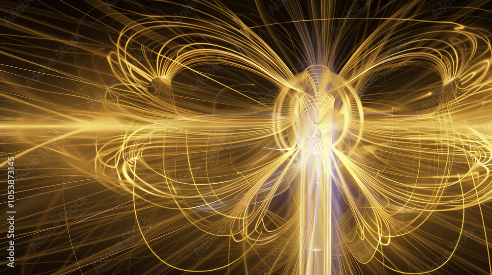 An illustration of glowing lines and arrows representing a power field's flow around a central object, set against a dark background with subtle light streaks. An illustration of glowing lines and arrows representing a power field's flow around a central object, set against a dark background with subtle light streaks.