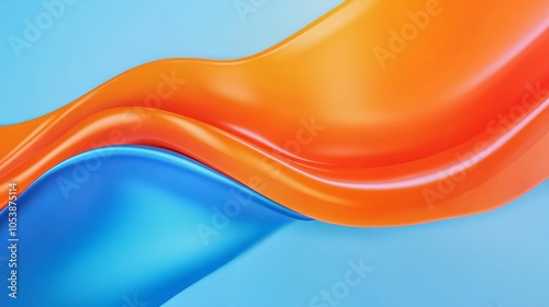 Vibrant Neon Orange and Teal Spirals Converging with Radiant Light Emanating Abstract Artistic Concept of Motion and Fusion