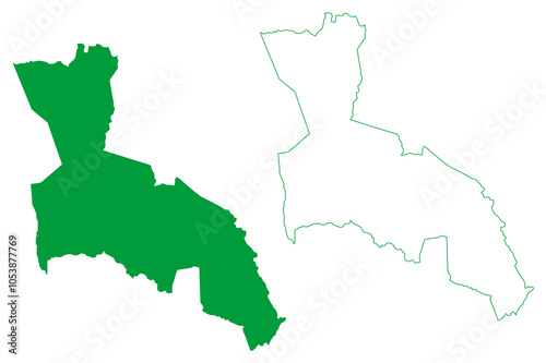 Jaguaquara municipality (Bahia state, Municipalities of Brazil, Federative Republic of Brazil) map vector illustration, scribble sketch Jaguaquara map photo