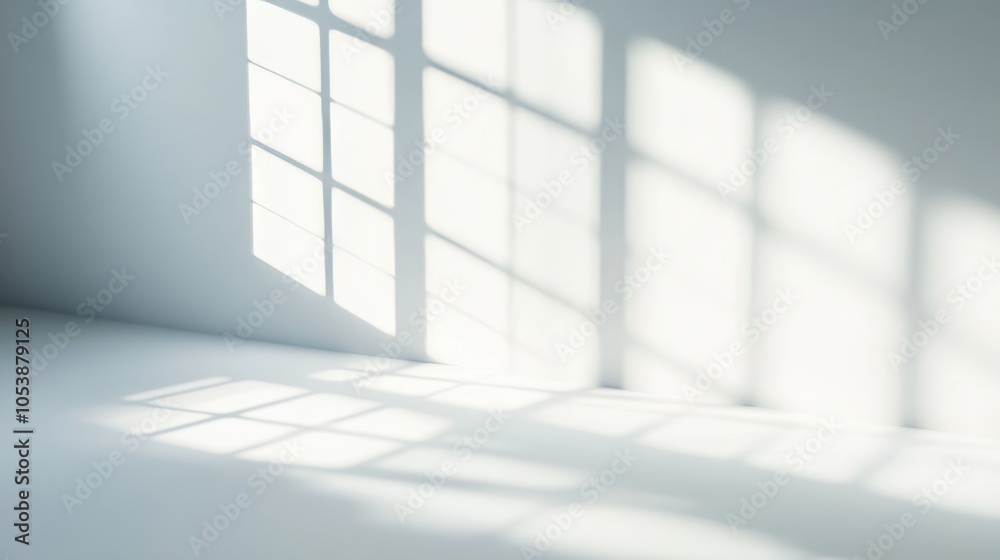 Black shadow overlay from window on white texture wall. Abstract background with sunlight. Mockups, posters, stationary, wall art, design presentations. Black shadow overlay from window on white texture wall. Abstract background with sunlight. Mockups, posters, stationary, wall art, design presentations.