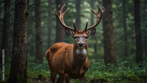 close-up picture of a deer in the forest