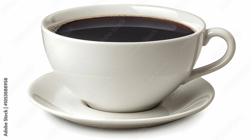 Obraz premium Coffee Cup with Saucer, beverage, hot drink, caffeine, breakfast, morning