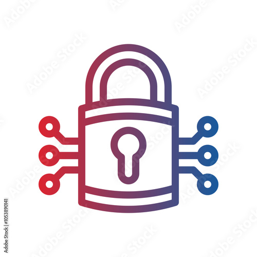 cybersecurity gradient icon