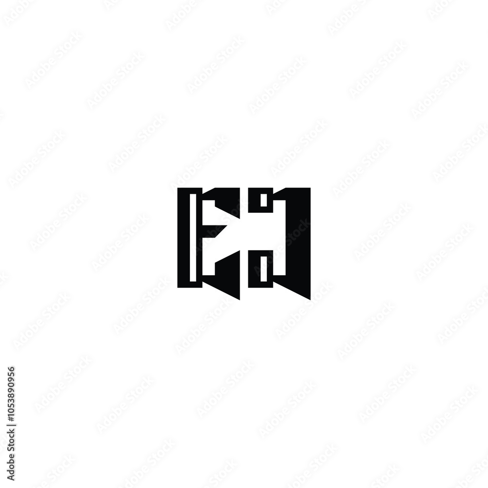Obraz premium EJ monogram logo design letter text name symbol monochrome logotype alphabet character simple logo