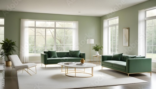 Photo interior modern design room 3d illustration