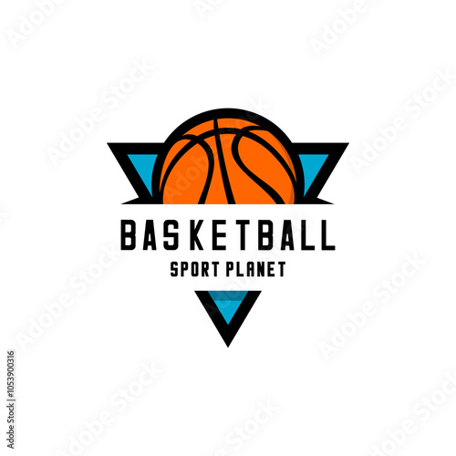 basketball sport logo, sport game vector