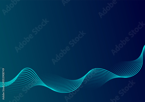 Digital  wave technology abstract background. Cyber internet online network concept. Design for futuristic, fiber optic, telecoms, digital, internet, online, network, line,data, cyber, sound.