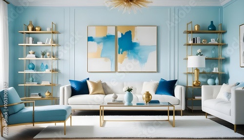 Photo interior modern design room 3d illustration