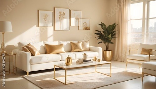 Photo interior modern design room 3d illustration