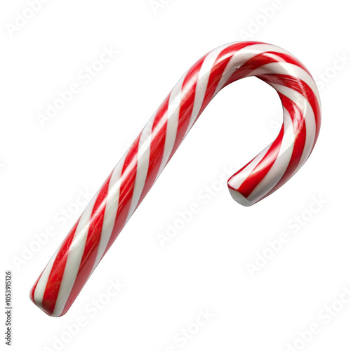 lollipop candy cane stick christmas  food ornament isolated on transparent background