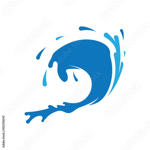 Water Wave symbol and icon Logo Template
