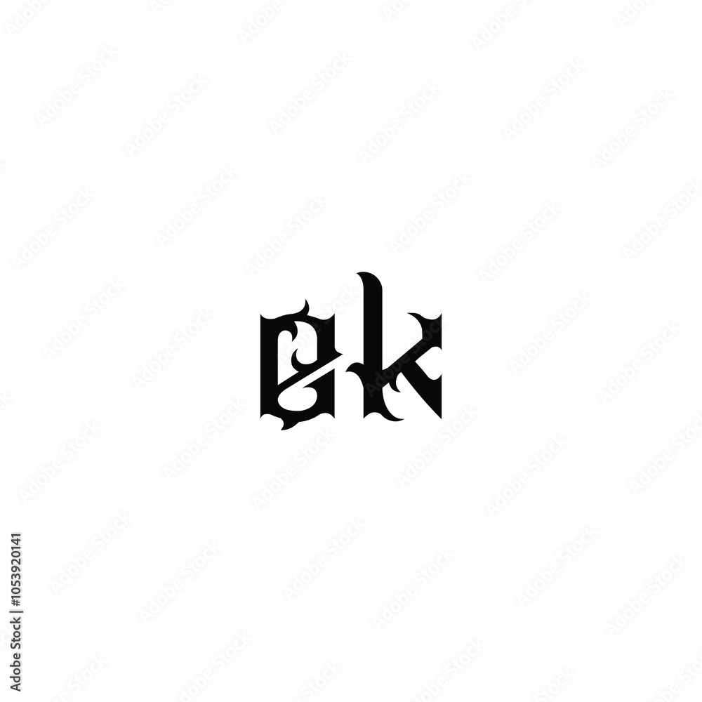 EK monogram logo design letter text name symbol monochrome logotype alphabet character simple logo