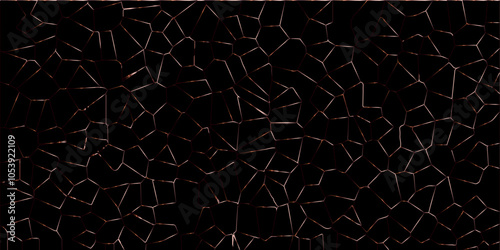 Abstract Broken Stone rough-textured.  Seamless pattern with 3d shapes vector Vintage Black concrete road texture background. black Geometric Retro tiles pattern. 