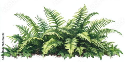 tropical fern bush