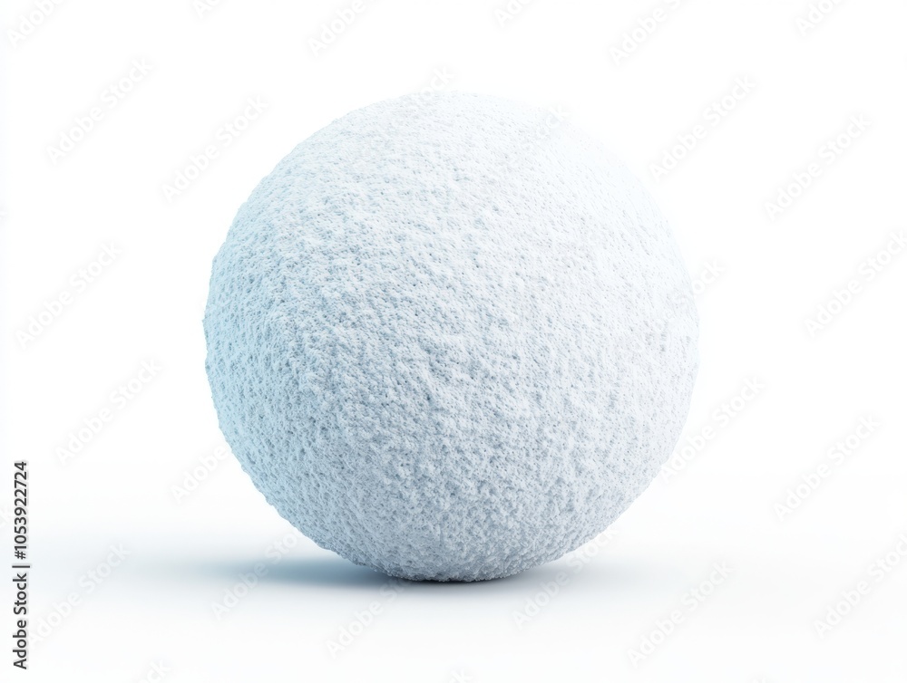 White fluffy sphere, white isolate background. White fluffy sphere, white isolate background.