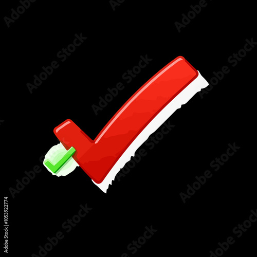 tick and cross button. set of green and red check box with yes and no sign. vector symbol on transparent background.