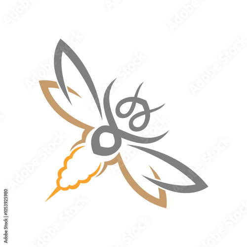 Bee icon logo design