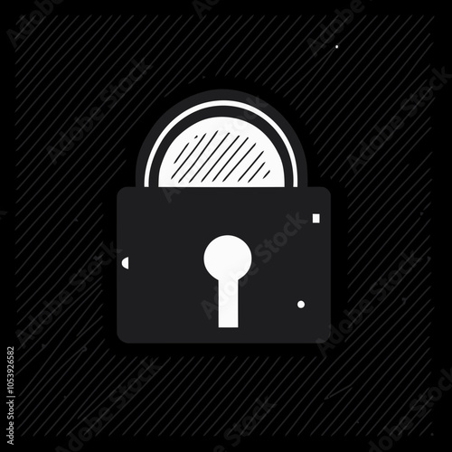 Lock icon. locked and unlocked black outline icon set for app, ui, ux and website. vector illustration on transparent background.