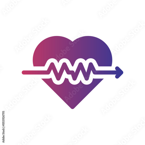 heartbeat flat gradient icon