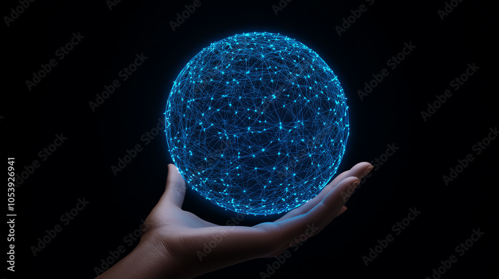 A futuristic, glowing blue sphere representing advanced technology, held delicately in a hand against a dark background. A futuristic, glowing blue sphere representing advanced technology, held delicately in a hand against a dark background.