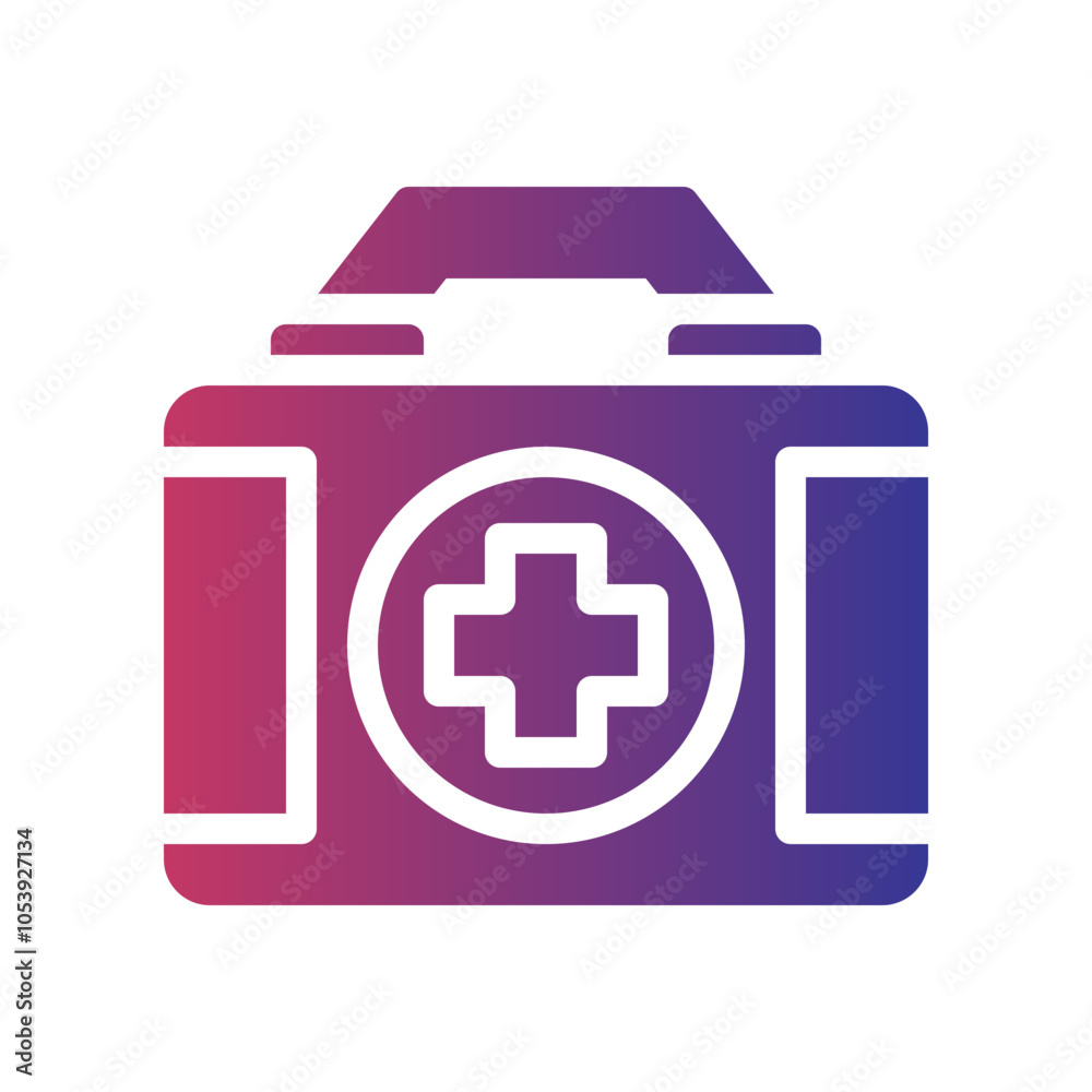 Obraz premium first aid kit flat gradient icon