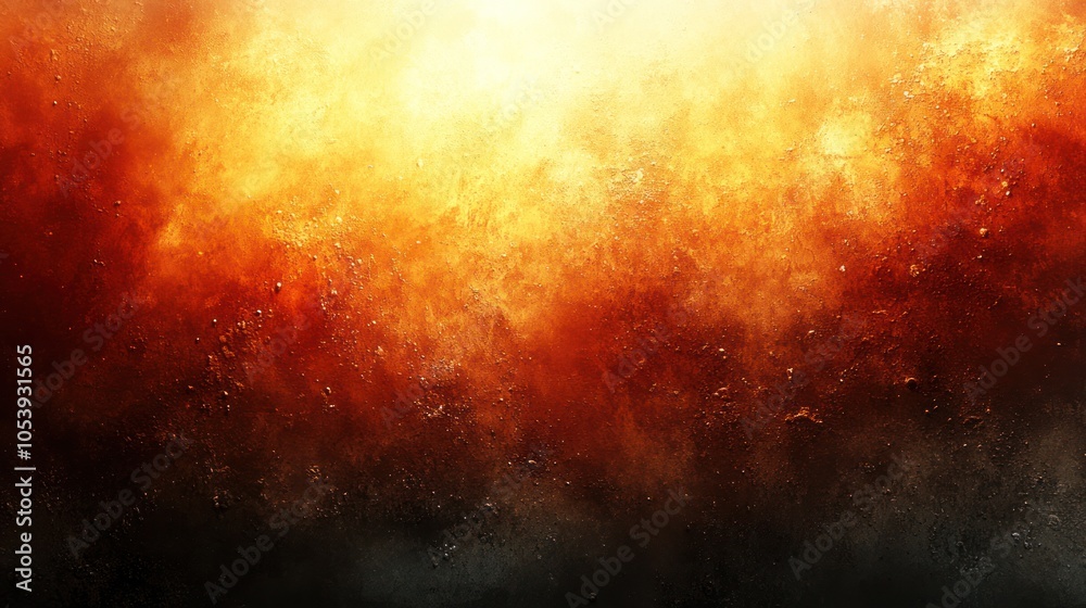 Fototapeta premium Abstract Grunge Texture with Fiery Orange and Yellow Hues
