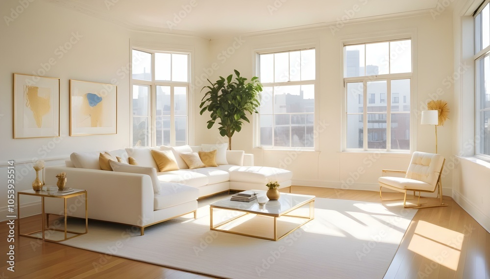 Fototapeta premium Photo interior modern design room 3d illustration