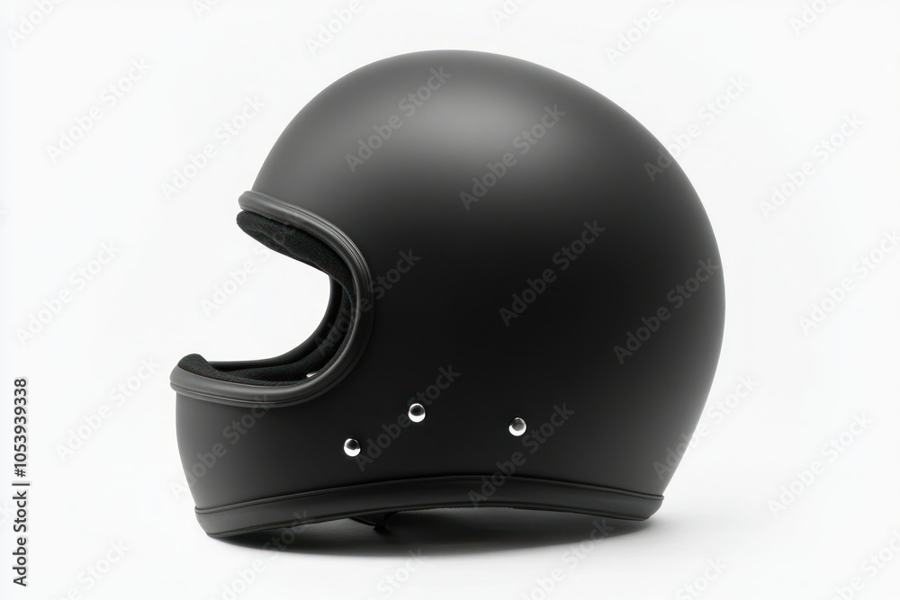 Fototapeta premium Sleek Black Helmet for Safety and Style