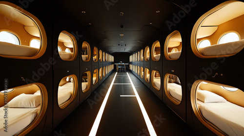 Capsule hotel.