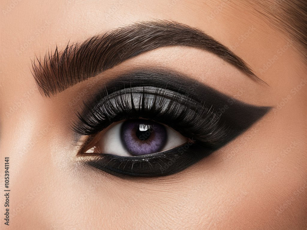 Obraz premium Close up of eye with makeup