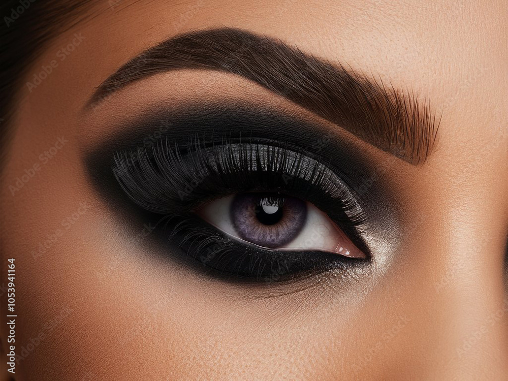 Obraz premium Close up of eye with makeup