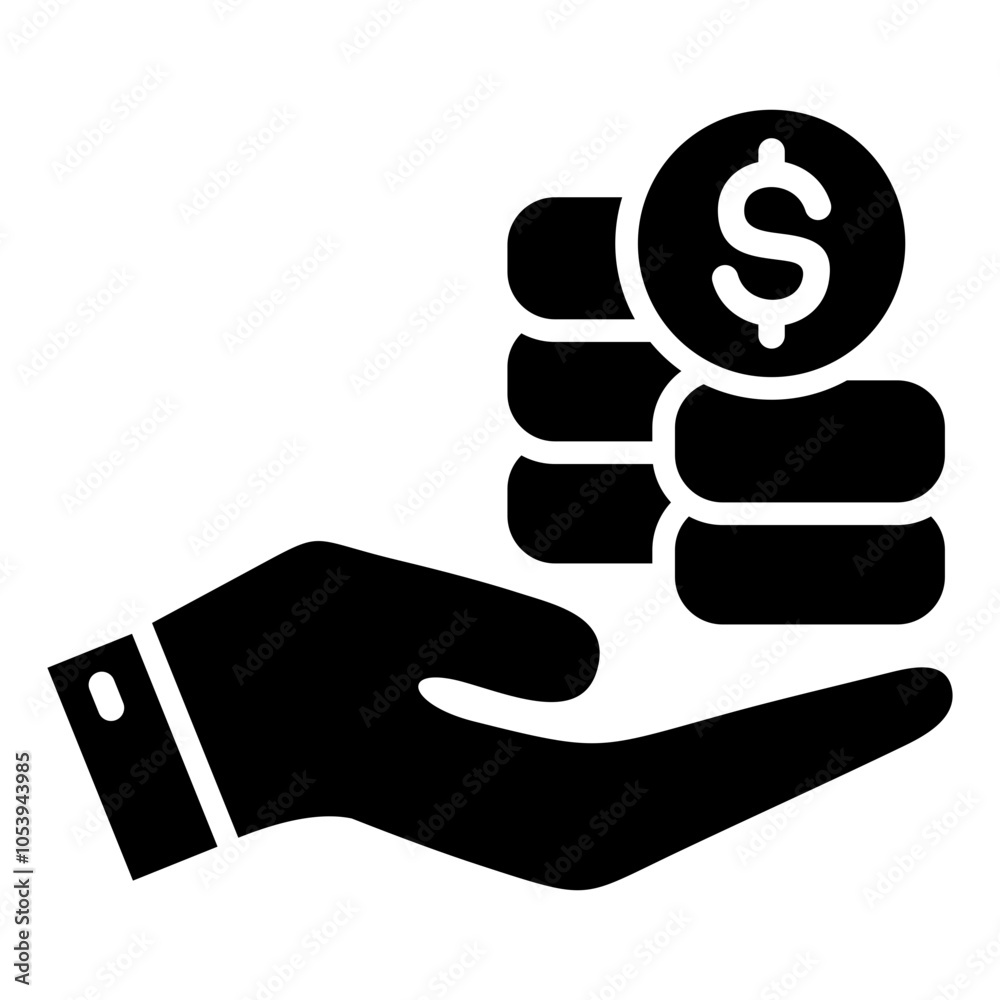 Income Glyph Icon Income Glyph Icon
