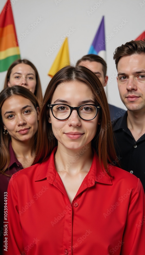 Fototapeta premium LGBTQ circle includes lesbians gays bisexuals transgenders and queers