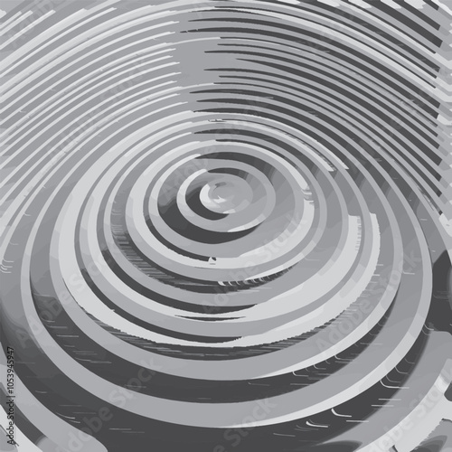  Black nad white abstract rotated lines.vortex form. Geometric art. Design element. Digital image with a psychedelic stripes.Design element for prints, web, template