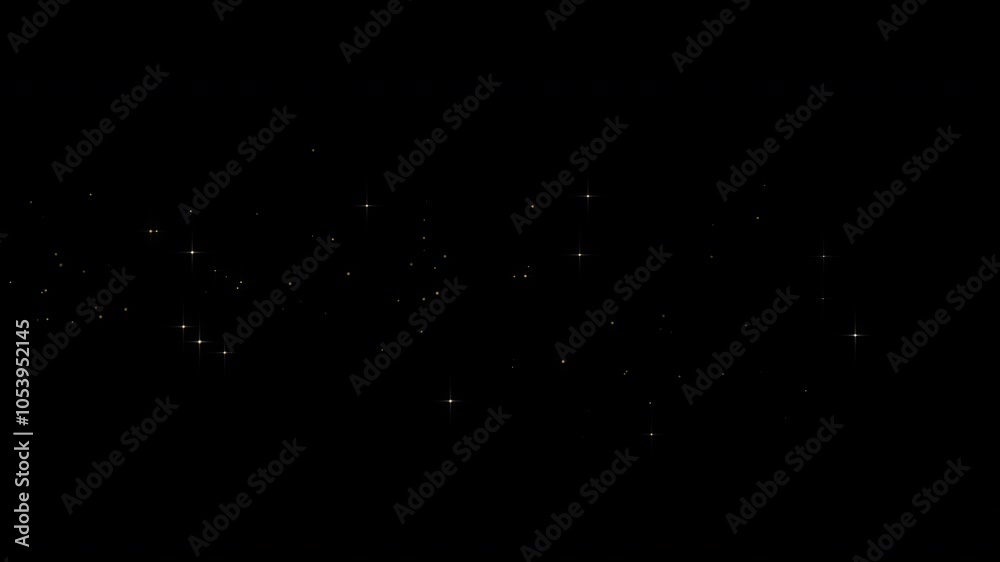 small gold particle dust sparkles flying on wind - loop